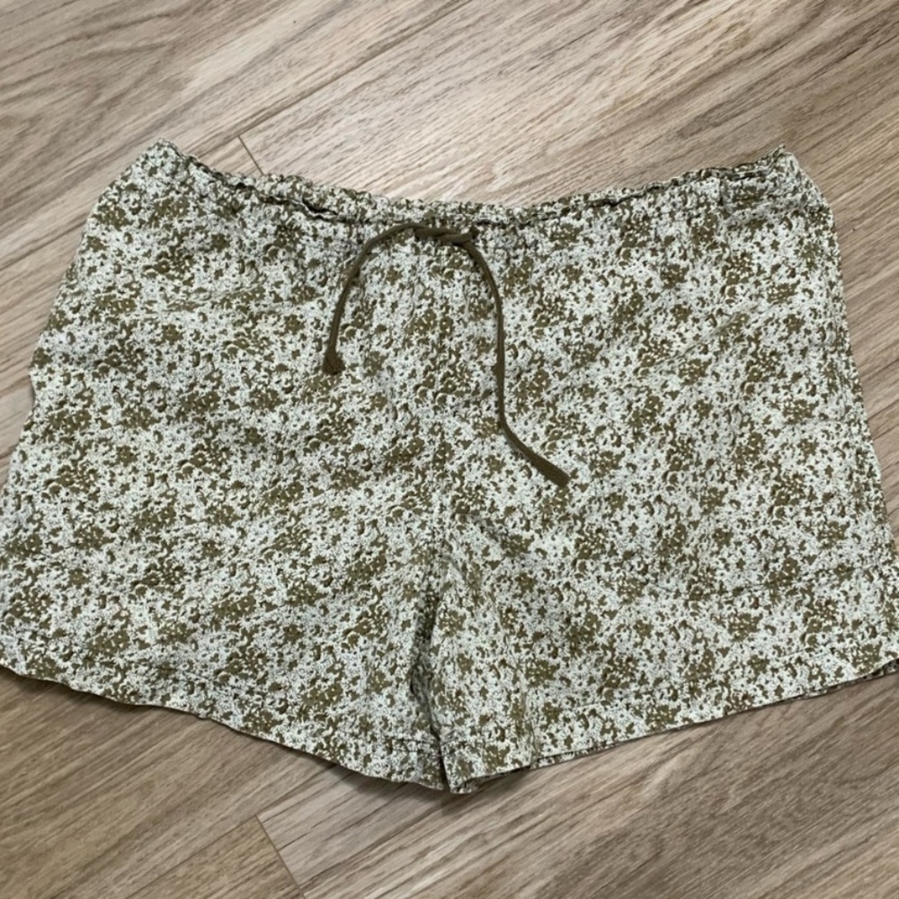 J Crew Floral Drawstring Shorts 100% Cotton M